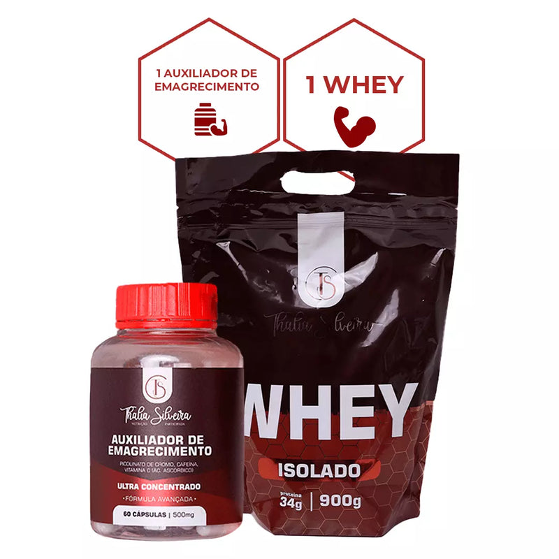 KIT Whey + Auxiliador de Emagrecimento